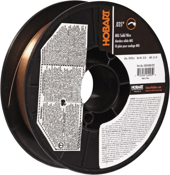 Hobart Welding Products H305408-R22 MIG Solid Welding Wire: 0.035" Dia 
