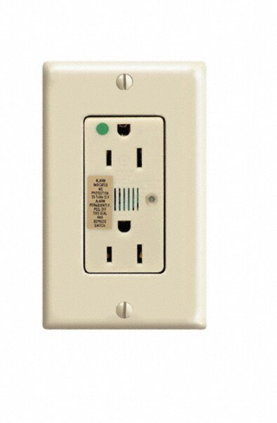 Straight Blade Duplex Receptacle: NEMA 5-15R, 15 Amps, Self-Grounding