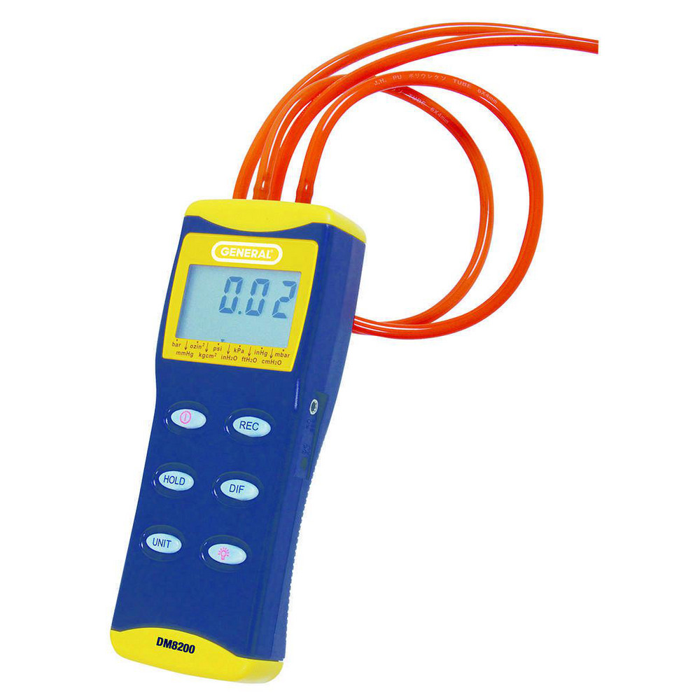 Hand Manometer General - 100 Max psi, 0.3% Accuracy, Handheld Digital Manometer | MSC ...