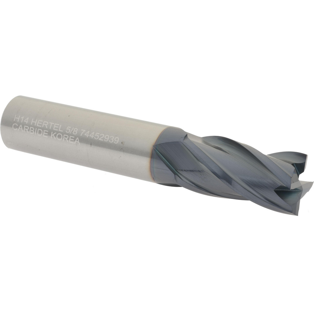 thumbnail image 2 of 5/8" Solid Carbide End Mill – 4 Flute, AlTiN Coated, 1-1/4" Cut Length, Regular Length 2 of 5
