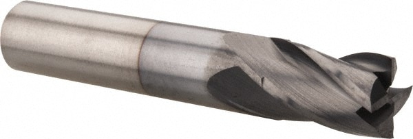 Hertel 750504 Square End Mill: 7/16 Dia, 5/8 LOC, 7/16 Shank Dia, 2-1/2 OAL, 4 Flutes, Solid Carbide Image