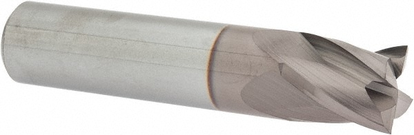 Hertel 750354 Square End Mill: 5/8 Dia, 3/4 LOC, 5/8 Shank Dia, 3 OAL, 4 Flutes, Solid Carbide Image