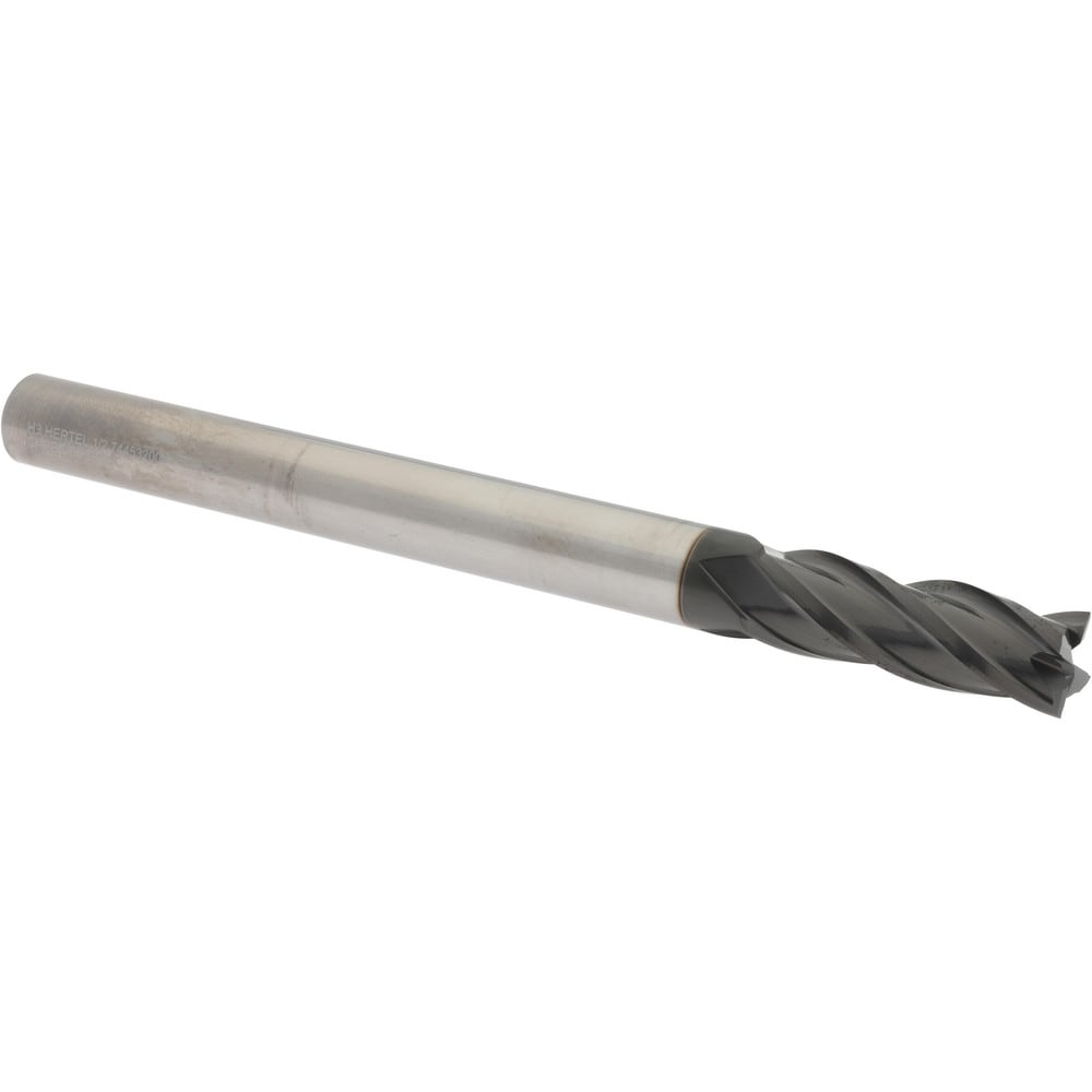 Hertel 750300 Square End Mill: 1/2 Dia, 1-1/2 LOC, 1/2 Shank Dia, 6 OAL, 4 Flutes, Solid Carbide Image