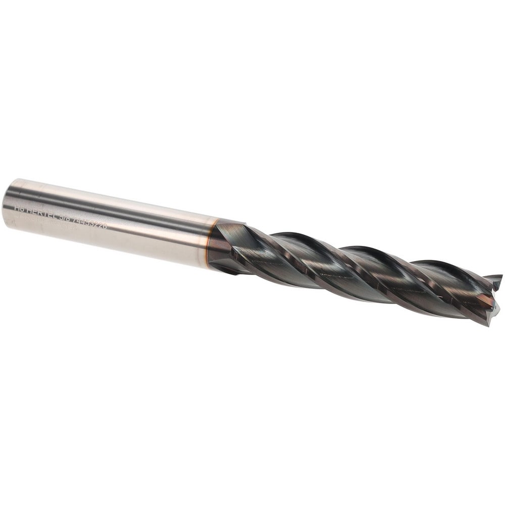 Hertel 750306 Square End Mill: 5/8" Dia, 4 Flutes, 3" LOC, Solid Carbide, 30 ° Helix Image