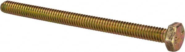 Made in USA Hex Head Cap Screw: 1/4-20 x 3-1/2″, Grade Steel, Zinc  Yellow Dichromate Finish 74454224 MSC Industrial Supply