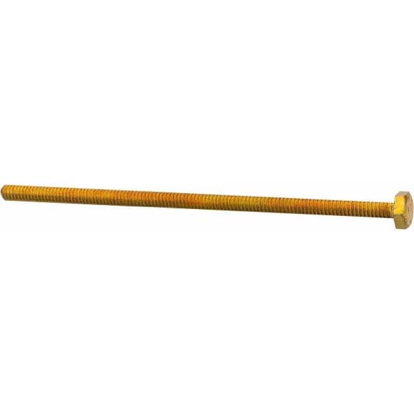 Made in North America 1420512FT8ZYDOM Hex Head Cap Screw: 1/4-20 x 5-1/2", Grade 8 Steel, Zinc Yellow Dichromate Finish 