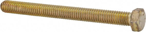 Made in USA MSC74454695-1 Hex Head Cap Screw: 3/8-16 x 4", Grade 8 Steel, Zinc Yellow Dichromate Finish Image