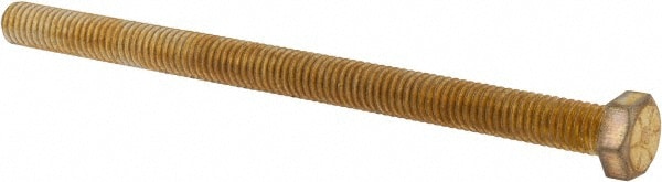 Made in North America 3816512FT8ZYDOM Hex Head Cap Screw: 3/8-16 x 5-1/2", Grade 8 Steel, Zinc Yellow Dichromate Finish 