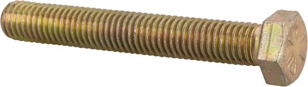 Made in USA MSC74454968-1 Hex Head Cap Screw: 1/2-13 x 3-1/2", Grade 8 Steel, Zinc Yellow Dichromate Finish Image