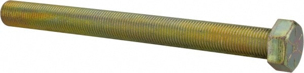 Made in USA 1220512FT8ZYDOM Hex Head Cap Screw: 1/2-20 x 5-1/2", Grade 8 Steel, Zinc Yellow Dichromate Finish Image