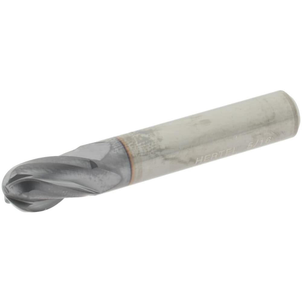 Hertel EG99924528 Ball End Mill: 0.3125" Dia, 0.5" LOC, 4 Flute, Solid Carbide Image