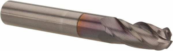 Hertel EG250020 Ball End Mill: 0.3125" Dia, 0.8125" LOC, 4 Flute, Solid Carbide Image