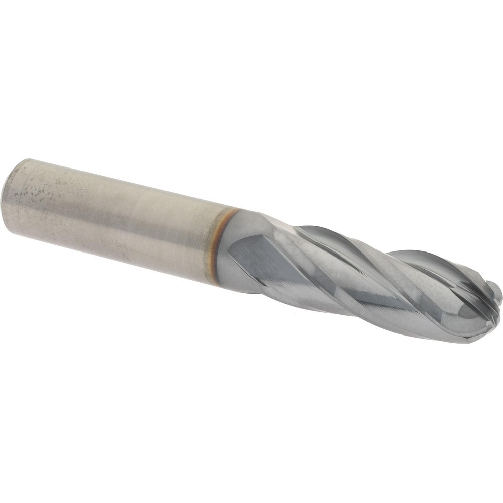 Hertel EG250024 Ball End Mill: 0.375" Dia, 1" LOC, 4 Flute, Solid Carbide Image