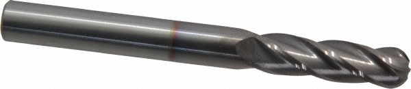 Hertel EG060020 Ball End Mill: 0.3125" Dia, 1.125" LOC, 4 Flute, Solid Carbide Image