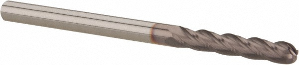 Hertel EG062012 Ball End Mill: 0.1875" Dia, 1.125" LOC, 4 Flute, Solid Carbide Image