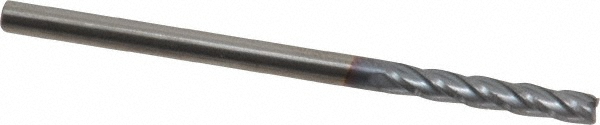 Hertel C430L1250-C4 Square End Mill: 1/8 Dia, 3/4 LOC, 1/8 Shank Dia, 2-1/4 OAL, 4 Flutes, Solid Carbide Image