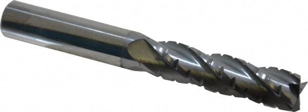 Hertel C430L5000-C4 Square End Mill: 1/2 Dia, 2 LOC, 1/2 Shank Dia, 4 OAL, 4 Flutes, Solid Carbide Image