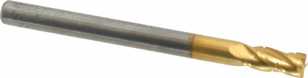Hertel C430S1250-C1 Square End Mill: 1/8 Dia, 1/4 LOC, 1/8 Shank Dia, 1-1/2 OAL, 4 Flutes, Solid Carbide Image