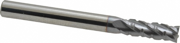 Hertel C430-2500-C4 Square End Mill: 1/4 Dia, 3/4 LOC, 1/4 Shank Dia, 2-1/2 OAL, 4 Flutes, Solid Carbide Image