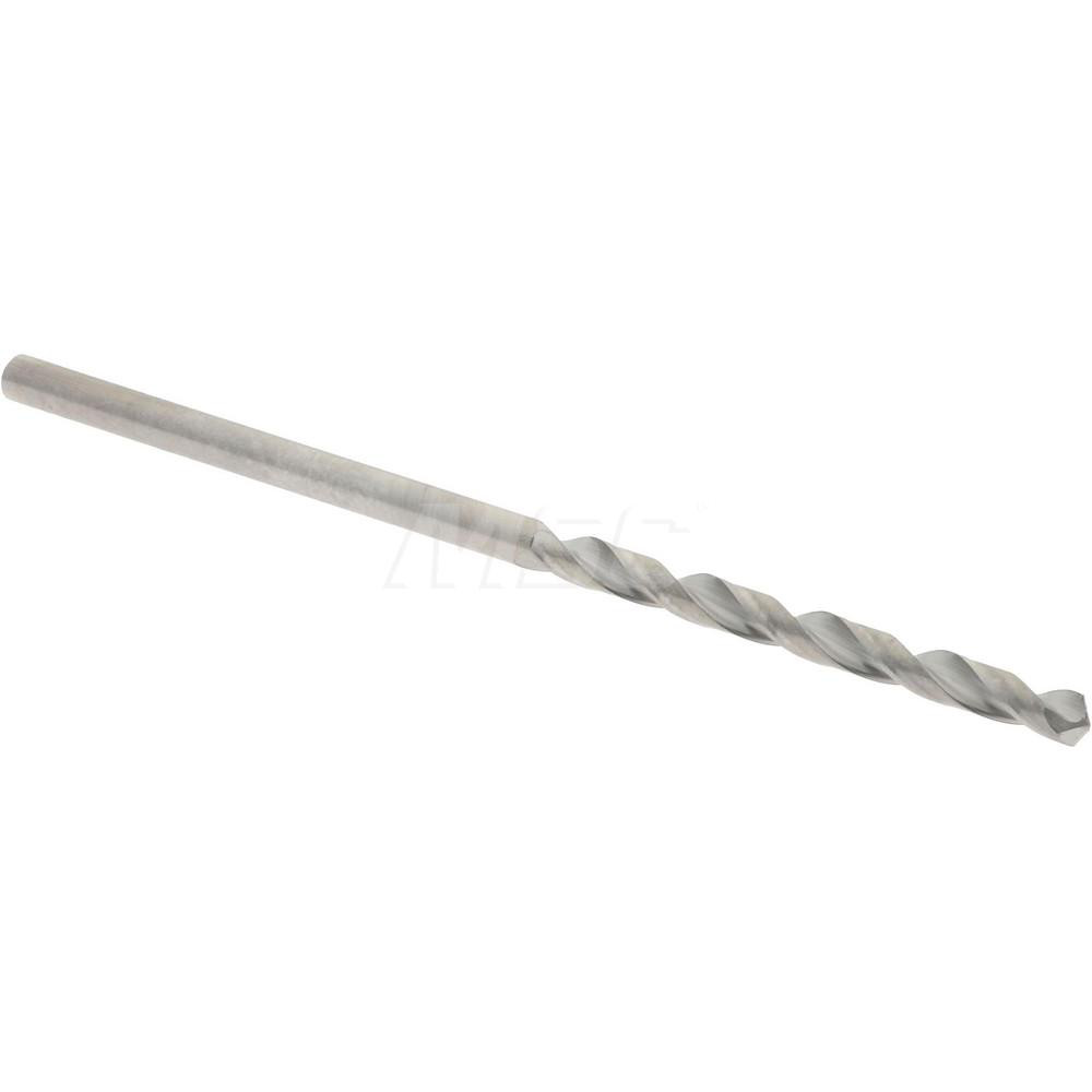 Jobber Length Drill Bit: 1.50 mm (0.0591) Dia, 118 deg, Solid Carbide - Bright/Uncoated Finish, 38.10 mm OAL, Right Hand Cut, Regular Spiral Flute, Straight Shank