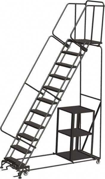 Ballymore Steel Stock Picking Rolling Ladder 110 Platform 11 Step Msc Industrial Supply Co 