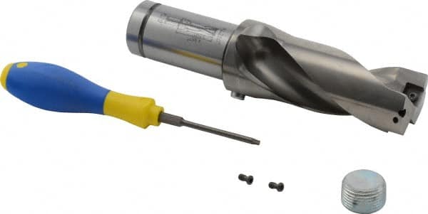 Iscar 3201810 3-1/2" Max Drill Depth, 2xD, 1-3/4" Diam, Indexable Insert Drill 
