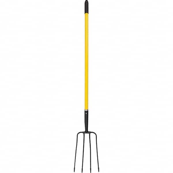 Spading Fork with 48" Straight Fiberglass Handle