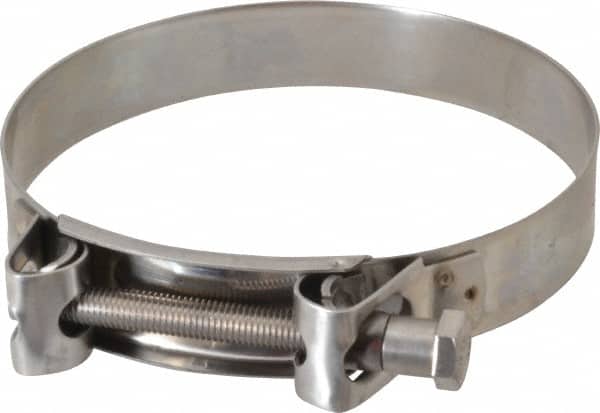 Mikalor 301328-6 T-Bolt Hose Clamp: 5.51 to 5.91" Hose, 1-3/32" Wide, Stainless Steel 