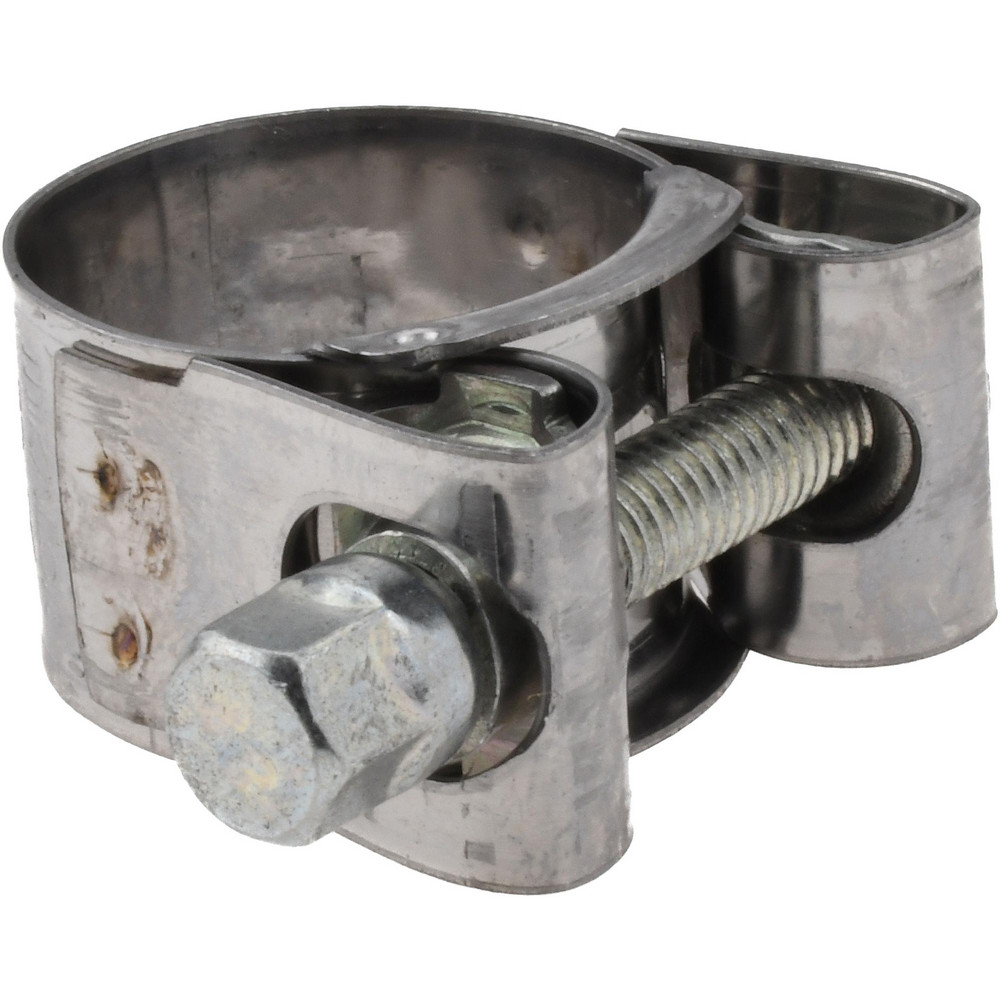 T-Bolt Hose Clamp: 0.91 to 0.98" Hose, 45/64" Wide, Stainless Steel