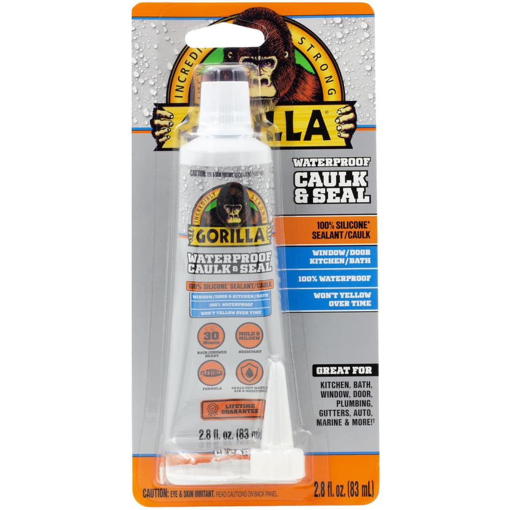 Caulk & Sealants; Chemical Type: Silicone ; Product Type: Sealant ; Container Size: 2.8 oz ; Container Type: Tube ; Color: Clear ; Application: Kitchen, Bath, Window, Door, Plumbing, Gutters, Auto, Marine & More