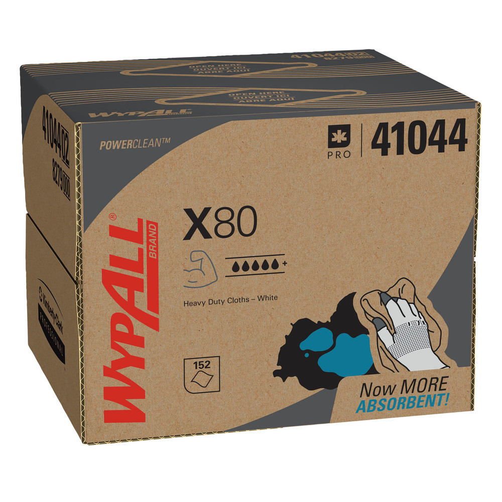 WypAll - PowerClean™ x80 Heavy Duty Cloths (05930), Pop-Up Box
