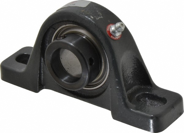 VPLE-116 1" ID, 5-1/2" OAL x 2-11/16" OAH Pillow Block - 1,651 Lb Static Cap, 2,801 Lb Dyn Cap, 4-1/8" Btw Mnt Hole Ctrs, 1-5/16" Base-to-Ctr Ht, Cast Iron