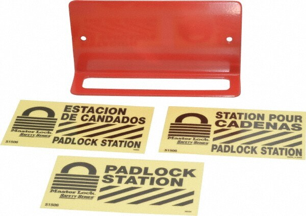 Padlock Lockout Station: Empty, 8 Max Locks, Steel Station