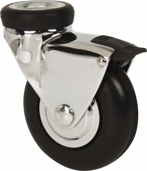 Hollow Kingpin Caster: Swivel, 3" Wheel Dia, 15/16" Wheel Width