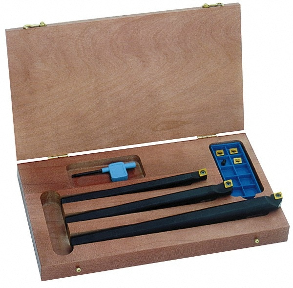 0.468" Min Bore Smallest Bar, 0.812" Min Bore Largest Bar, Steel Indexable Boring Bar Set