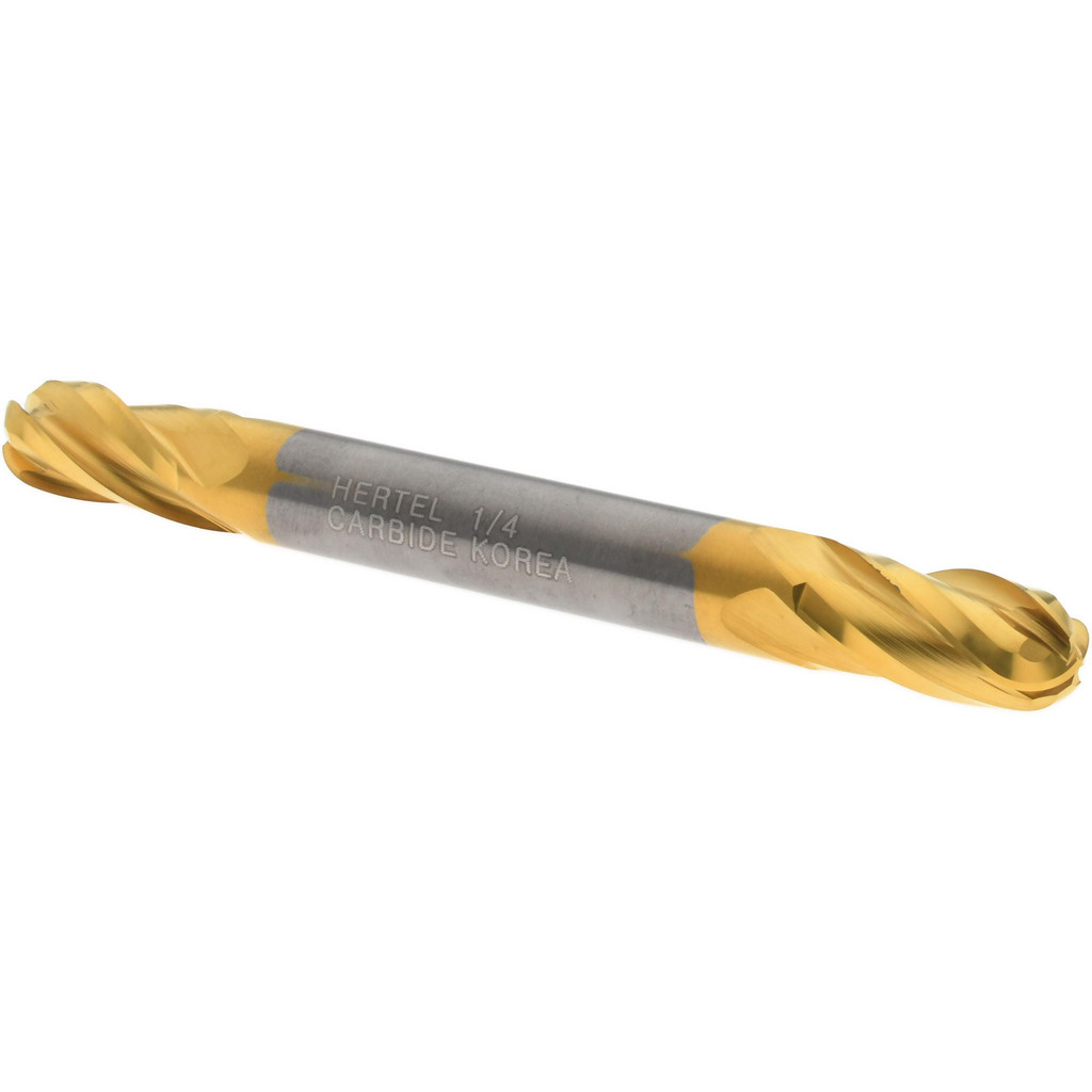 Hertel E6252016 Ball End Mill: 0.25" Dia, 0.5" LOC, 4 Flute, Solid Carbide Image