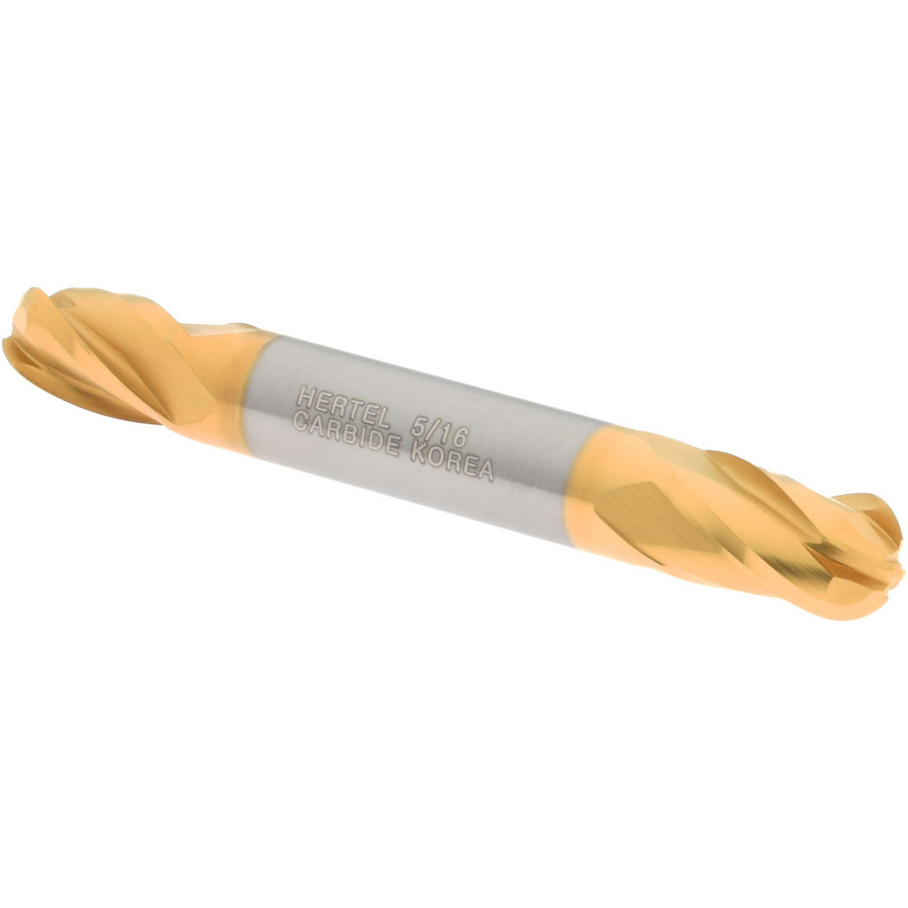 Hertel E6252020 Ball End Mill: 0.3125" Dia, 0.5" LOC, 4 Flute, Solid Carbide Image