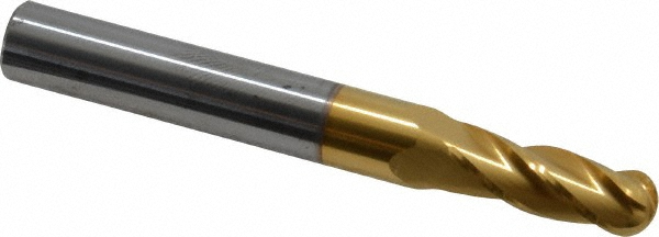 Hertel E699924525 Ball End Mill: 0.2656" Dia, 0.75" LOC, 4 Flute, Solid Carbide Image