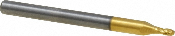 Hertel E6250004 Ball End Mill: 0.0625" Dia, 0.125" LOC, 4 Flute, Solid Carbide Image
