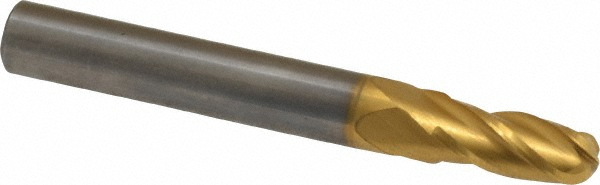 Hertel E699924522 Ball End Mill: 0.2188" Dia, 0.5" LOC, 4 Flute, Solid Carbide Image