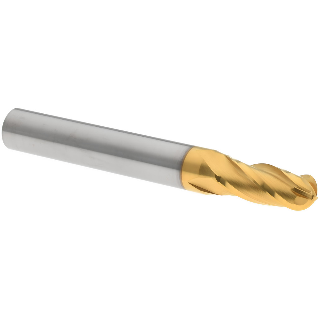 Hertel E699924522 Ball End Mill: 0.2188" Dia, 0.5" LOC, 4 Flute, Solid Carbide Image