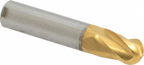 Hertel E699924530 Ball End Mill: 0.375" Dia, 0.625" LOC, 4 Flute, Solid Carbide Image