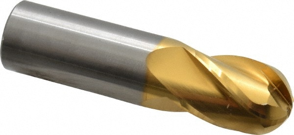 Hertel E699924539 Ball End Mill: 0.75" Dia, 1" LOC, 4 Flute, Solid Carbide Image