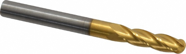 Hertel E6250012 Ball End Mill: 0.1875" Dia, 0.625" LOC, 4 Flute, Solid Carbide Image