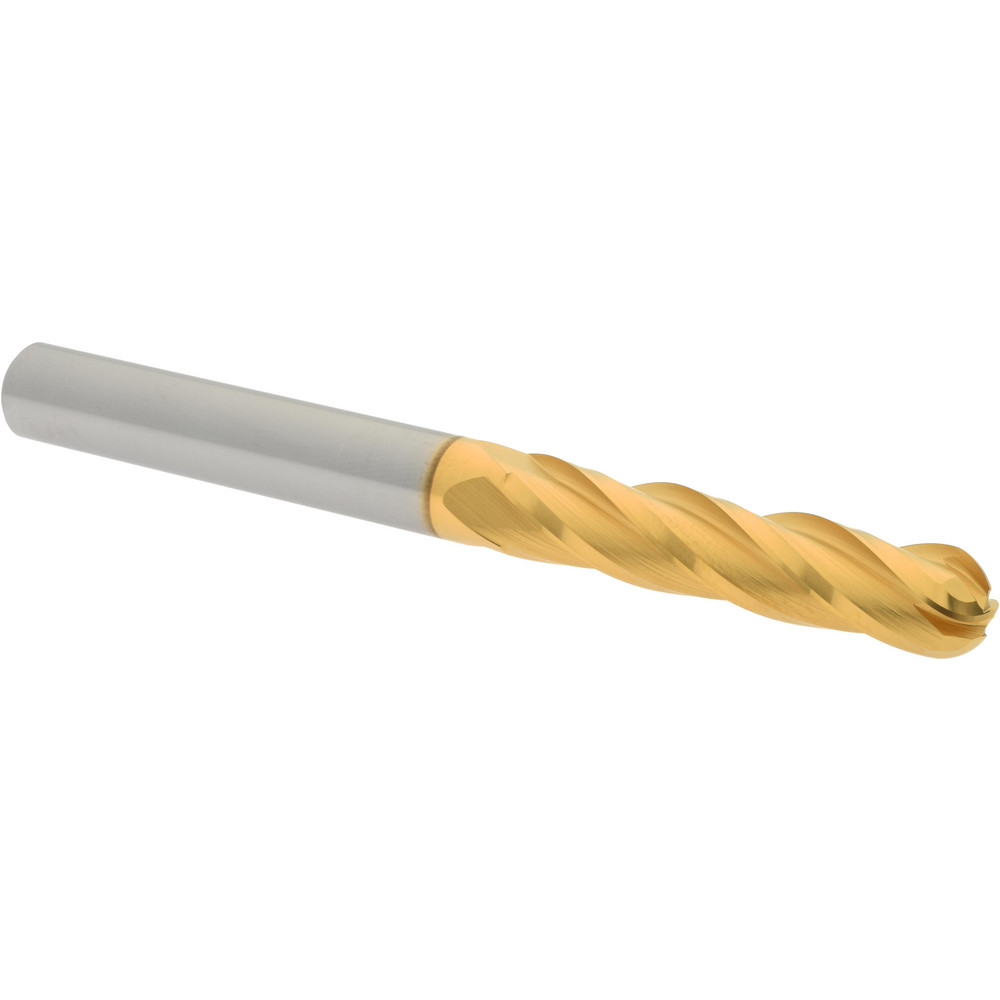 Hertel E6062024 Ball End Mill: 0.375" Dia, 1.75" LOC, 4 Flute, Solid Carbide Image