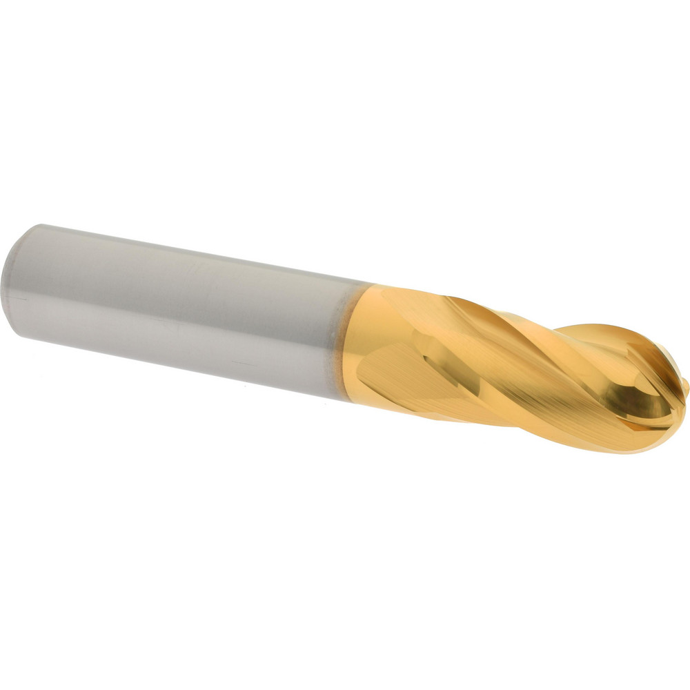 Hertel E6250032 Ball End Mill: 0.5" Dia, 1" LOC, 4 Flute, Solid Carbide Image