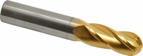 Hertel E6250036 Ball End Mill: 0.5625" Dia, 1.25" LOC, 4 Flute, Solid Carbide Image