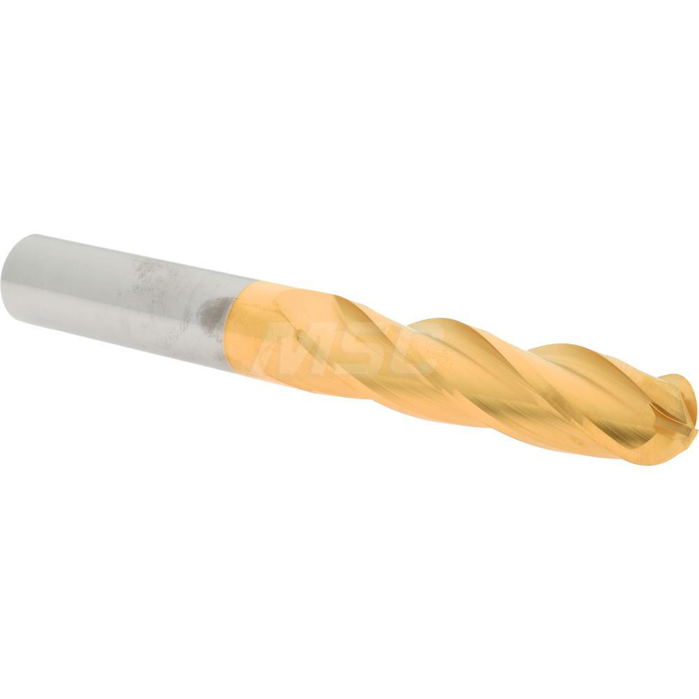 Hertel E6062048 Ball End Mill: 0.75" Dia, 3" LOC, 4 Flute, Solid Carbide Image
