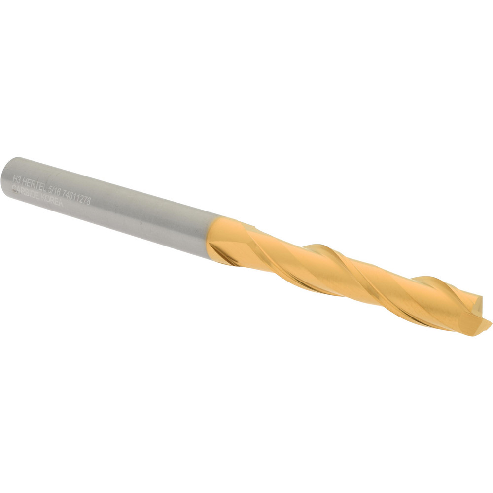 Hertel 750753 Square End Mill: 5/16 Dia, 1-5/8 LOC, 5/16 Shank Dia, 4 OAL, 2 Flutes, Solid Carbide Image
