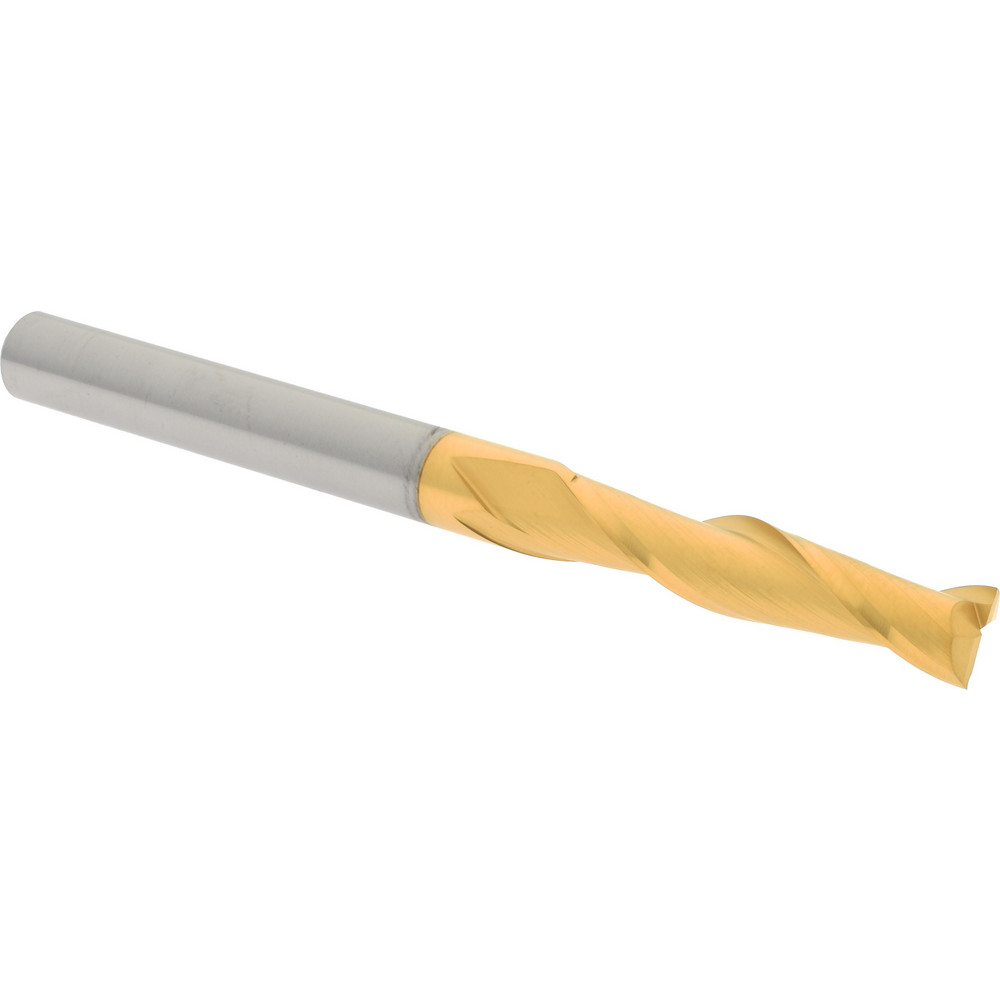 Hertel 750599 Square End Mill: 1/4 Dia, 1-1/8 LOC, 1/4 Shank Dia, 3 OAL, 2 Flutes, Solid Carbide Image